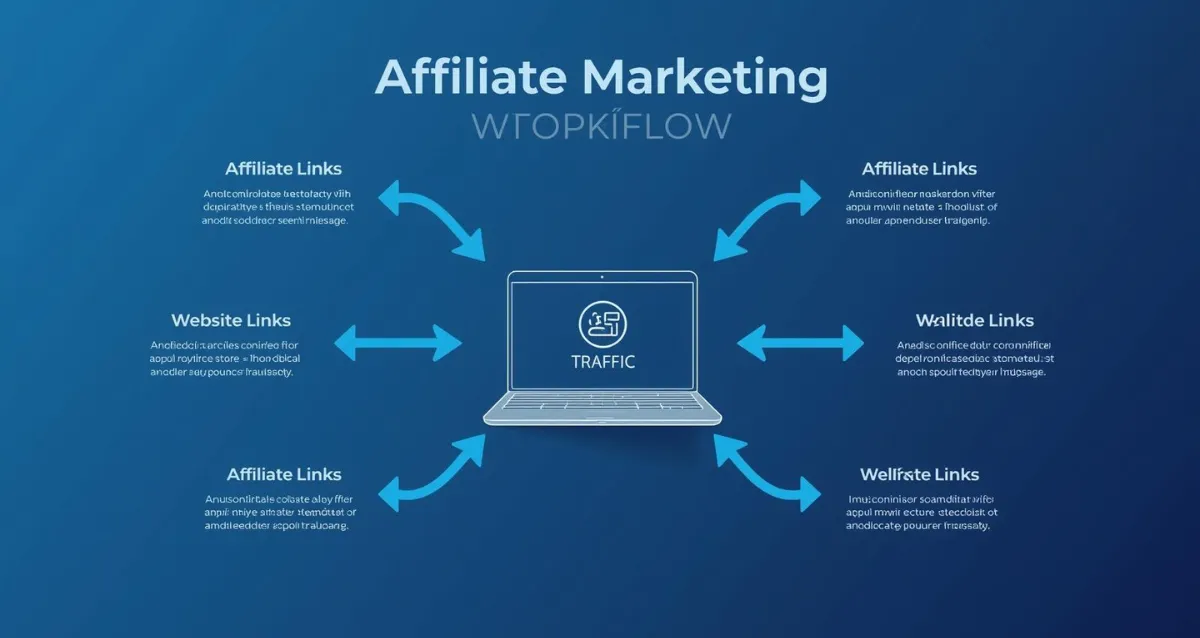 Affiliate Marketing Workflow Erklärung affiliate marketing workflow online business erklärung grafik