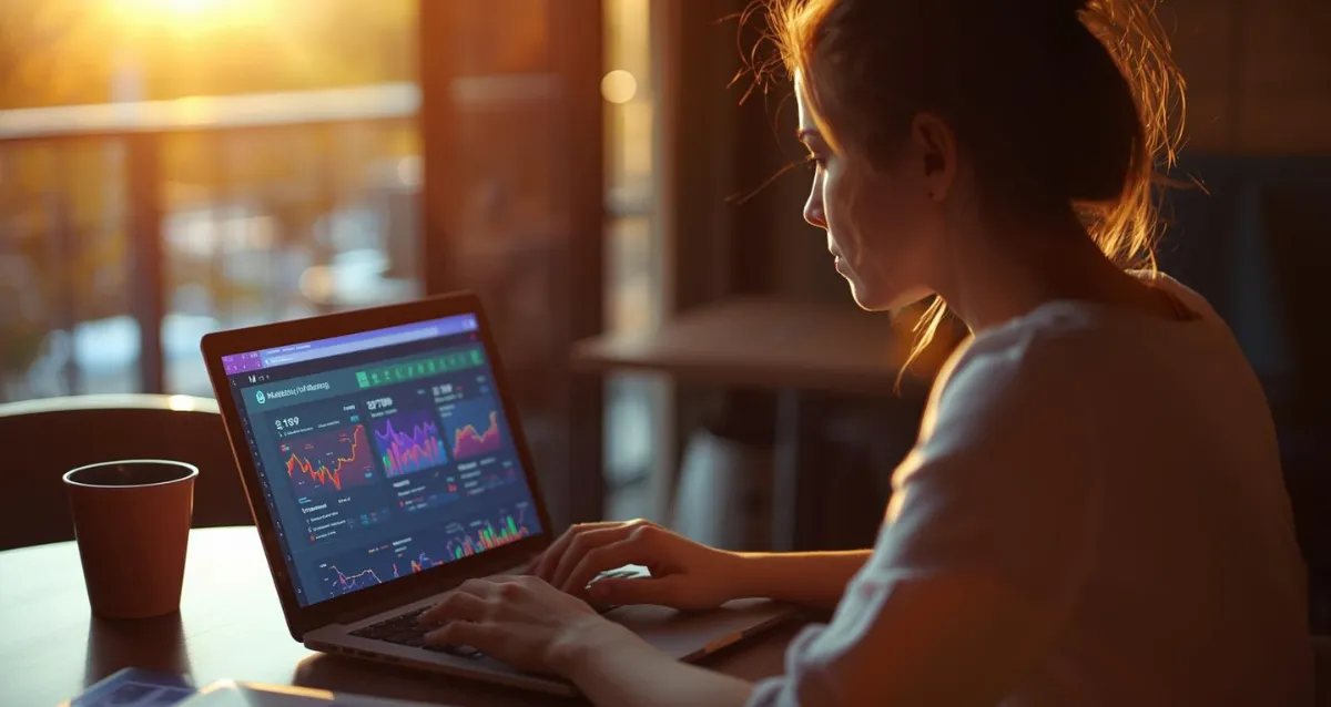 Online Business und digitales Einkommen mit Laptop Online Business Lifestyle mit Laptop und digitalem Einkommen