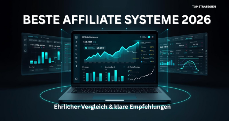 Beste Affiliate Systeme 2026 Vergleich mit Dashboard und steigenden Einnahmen