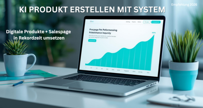 KI Produkt & Page Creator – digitales Business Setup mit Salespage und KI Dashboard