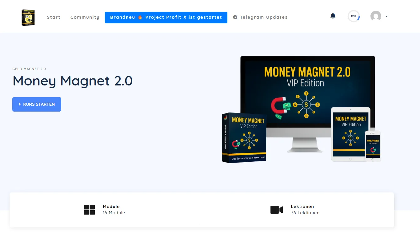 Money magnet Dashbord